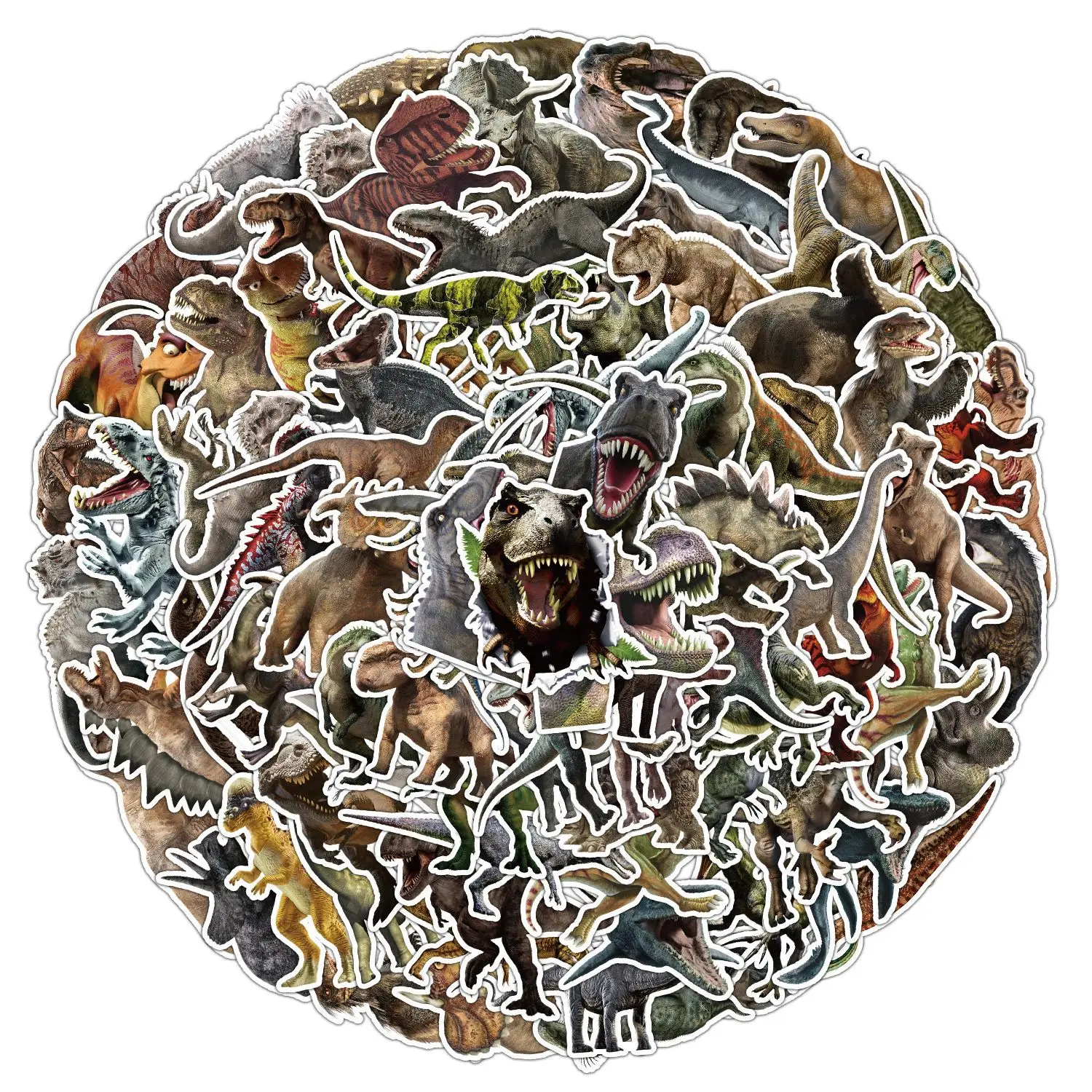 100PCS Jurassic Dinosaur Graffiti Stickers For Stationery Scrapbook Bike Skateboard Cup Guitar Sticker Toy Waterproof Sticker