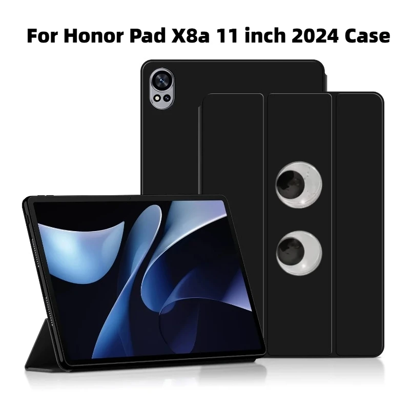 

Coque For Honor Pad X8a 11 inch 2024 Case DIY Big Eyes TPU Soft Silicone Back Stand Tablet Shell For Funda Honor Pad X8a Cover