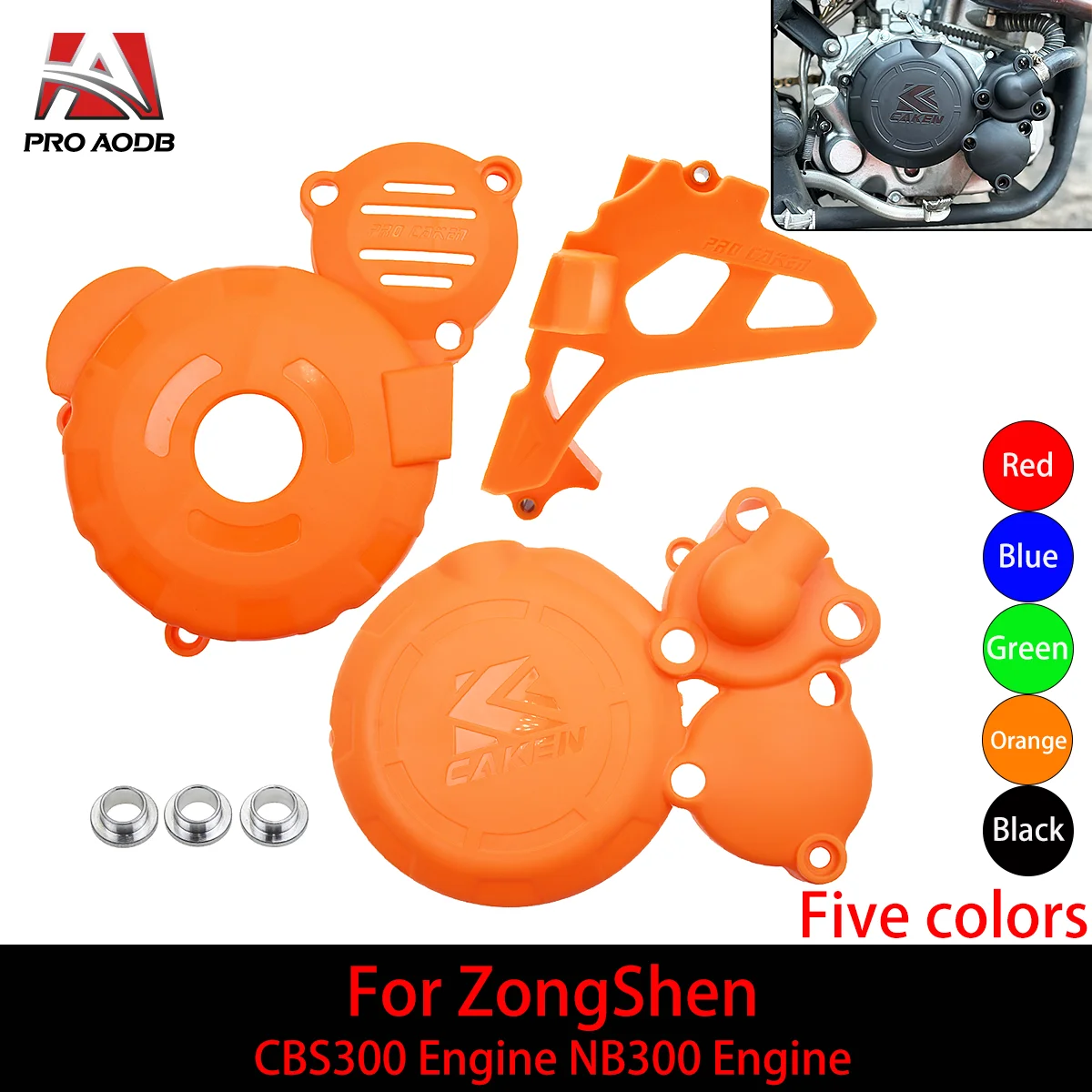 Motorcycle Magnetic Motor Protective Clutch Driver Sprocket Crankcase Ignitoin Cover For ZONGSHEN CBS300 NB300 HJMOTO KEWS ZUMA