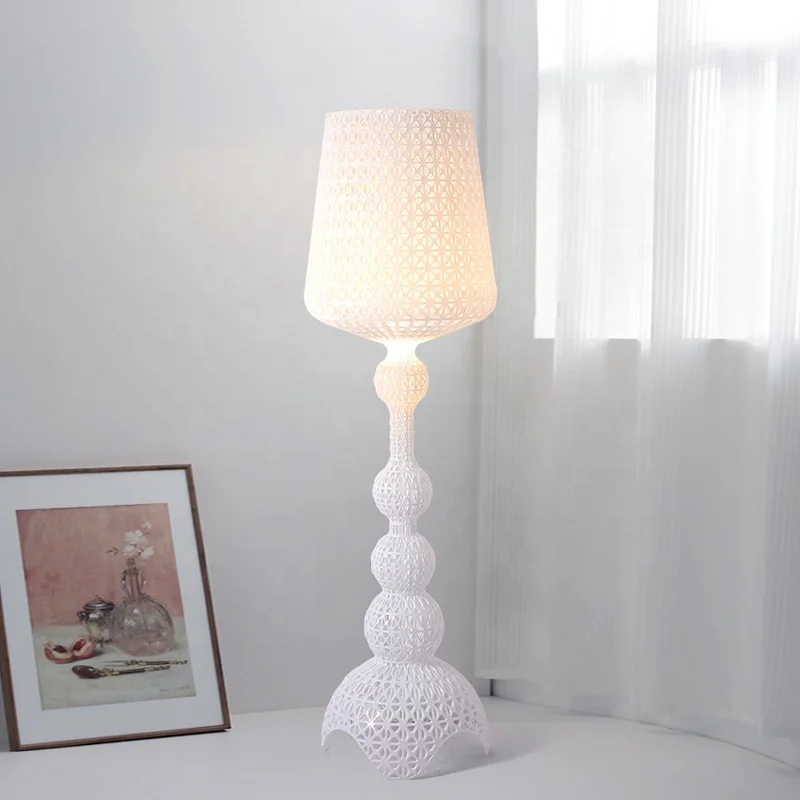 Modern Luxury Floor Lamp Advanced Hollow Cup Design LED Light Source Remote Control for Living Room Villa Bedroom Hotel Decor