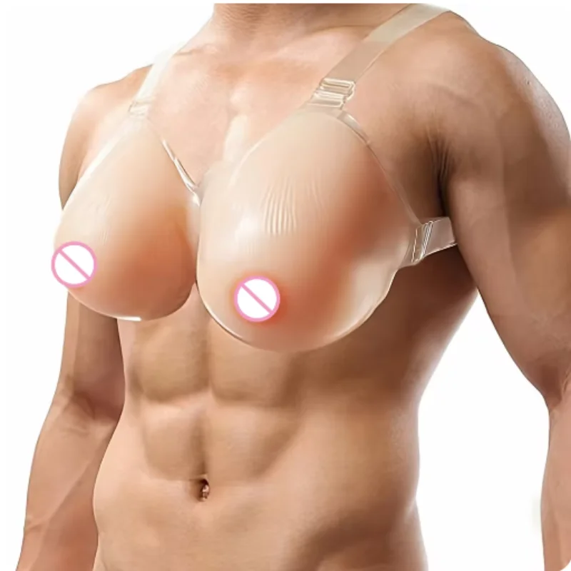 A Pair Silicone False Breast Forms Cross-dressing Fake Boobs Tits Silicone Breast Prosthesis Breast Pad For Drag Queen Crossdres