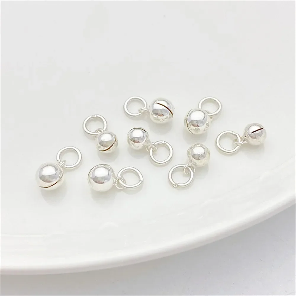 S925 فضة جرس رنين سحر قلادة DIY لوازم المجوهرات الخرز ل قلادة سوار الاكسسوارات الحرفية #5