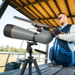 Spotting Scope 25-75x85, Dual Focusing Spotting Scope with Tripod, BAK4 Prism, FMC, Spotter Scope for targeting, Bird Watching,