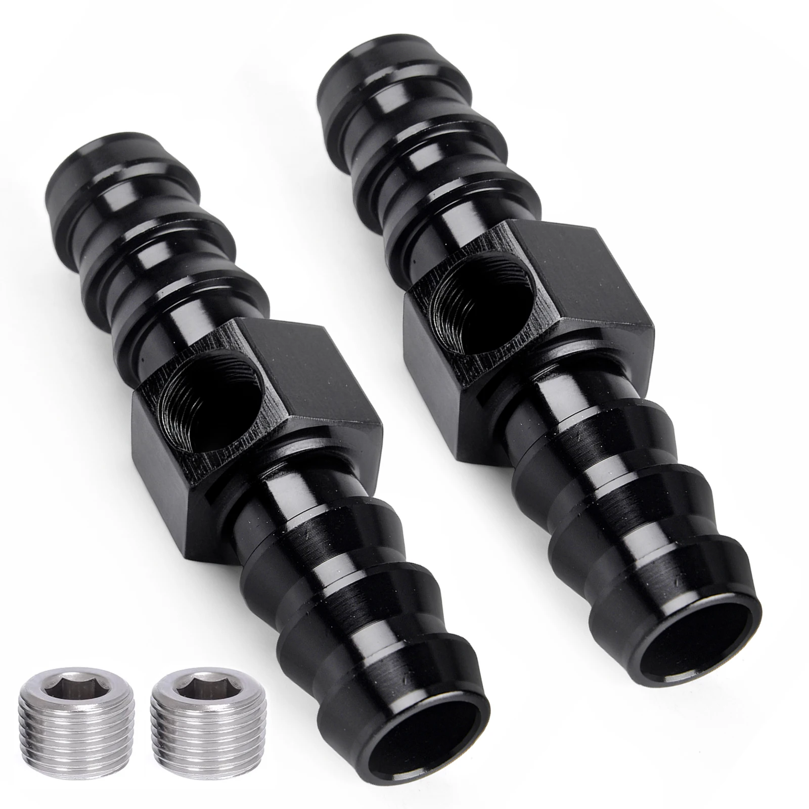 

1/2 "/3/8"/5/16" адаптер для линейного манометра топлива с разъемом 1/8 NPT и алюминиевым портом датчика, 2 шт.