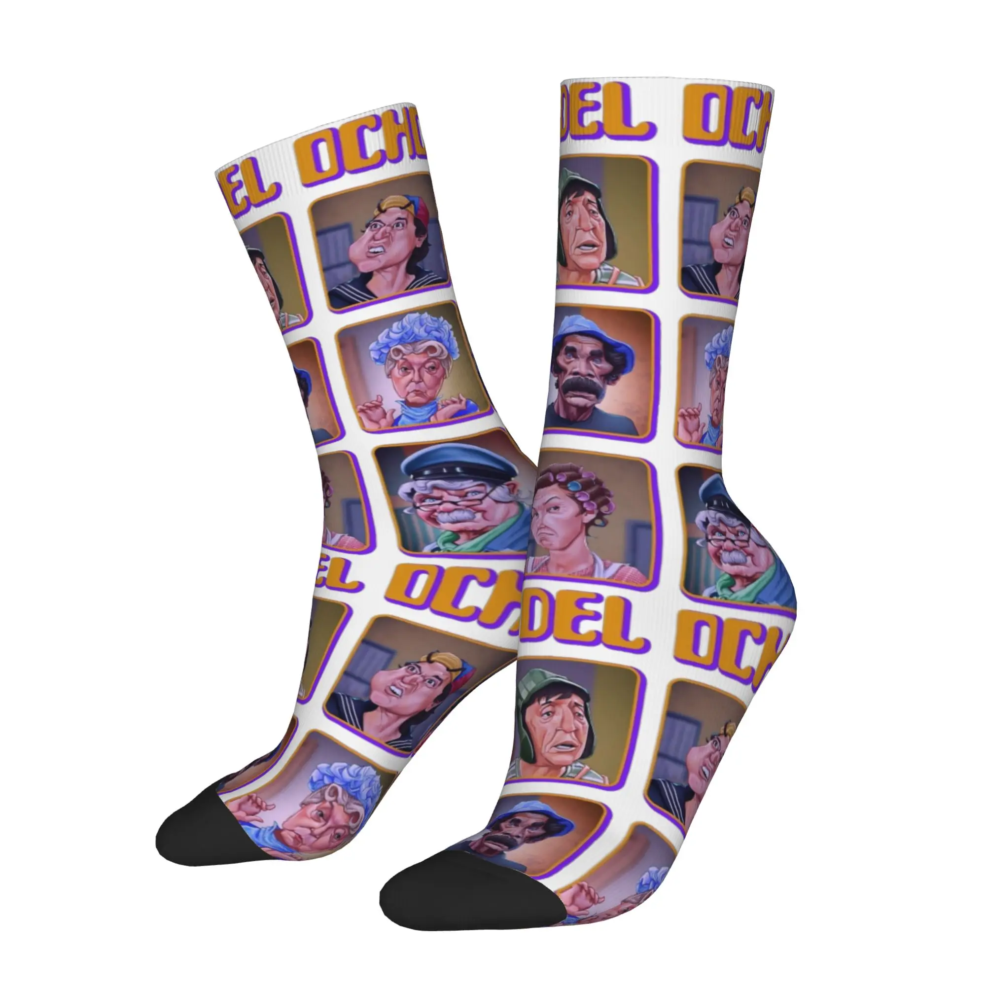 

1 Pair Hip Hop Retro The 8 Year Old Eternal Child Crazy Men's Sock El Chavo del Ocho Harajuku Seamless Printed Funny Sock
