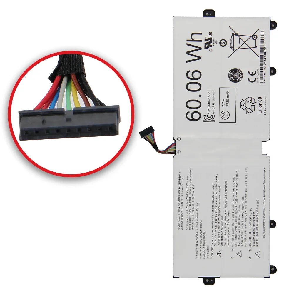 High-Quality Replacement Battery For LG Gram 13Z975 14Z970 13Z970 15Z970 15Z975 LBR1223E Rechargable Li-ion Batteries 60.06Wh