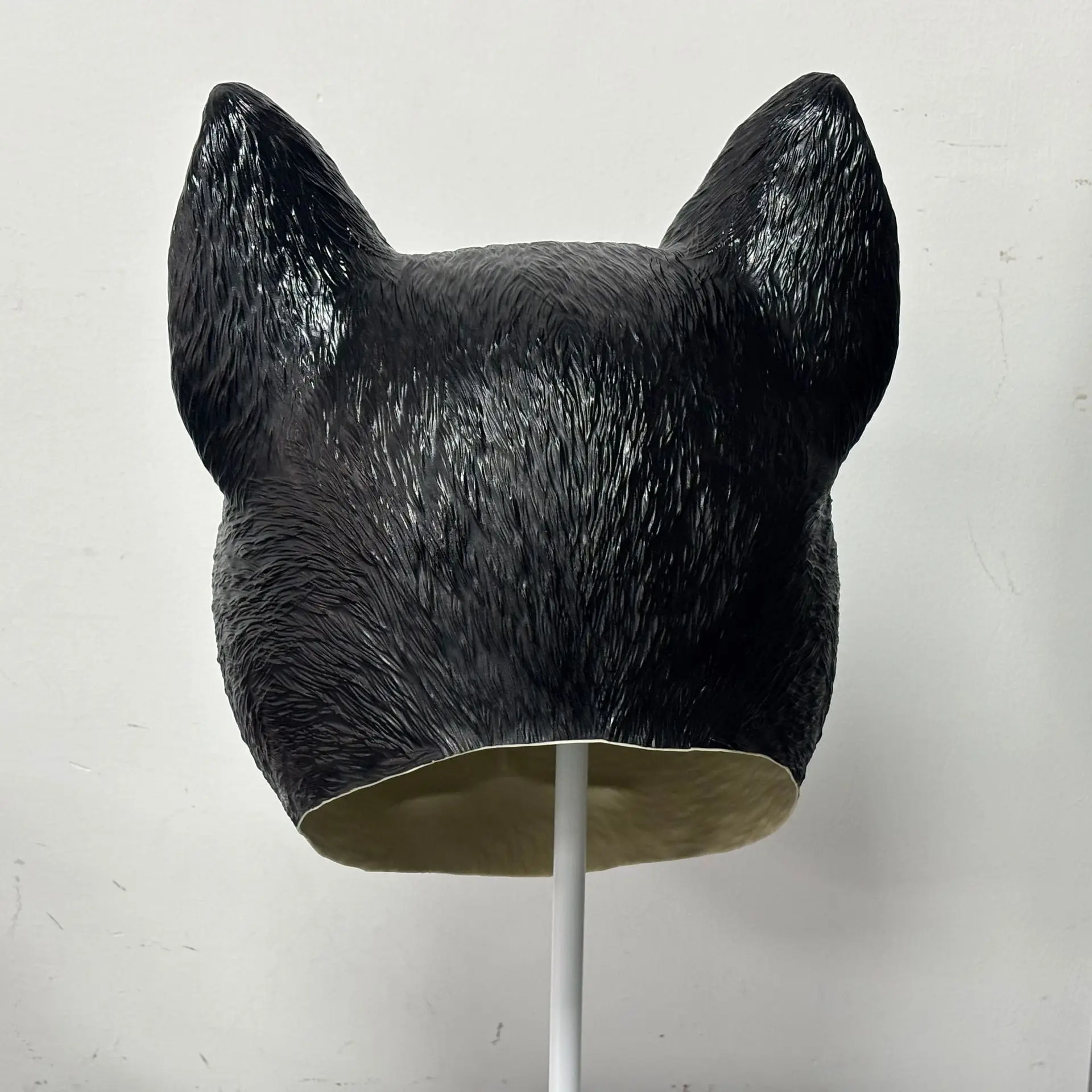 Schwarze Katze Ganzkopf-Latexmaske Realistische Tierkopfmaske Halloween Cosplay Party Kostüm-Requisite für Erwachsene – Detail 2