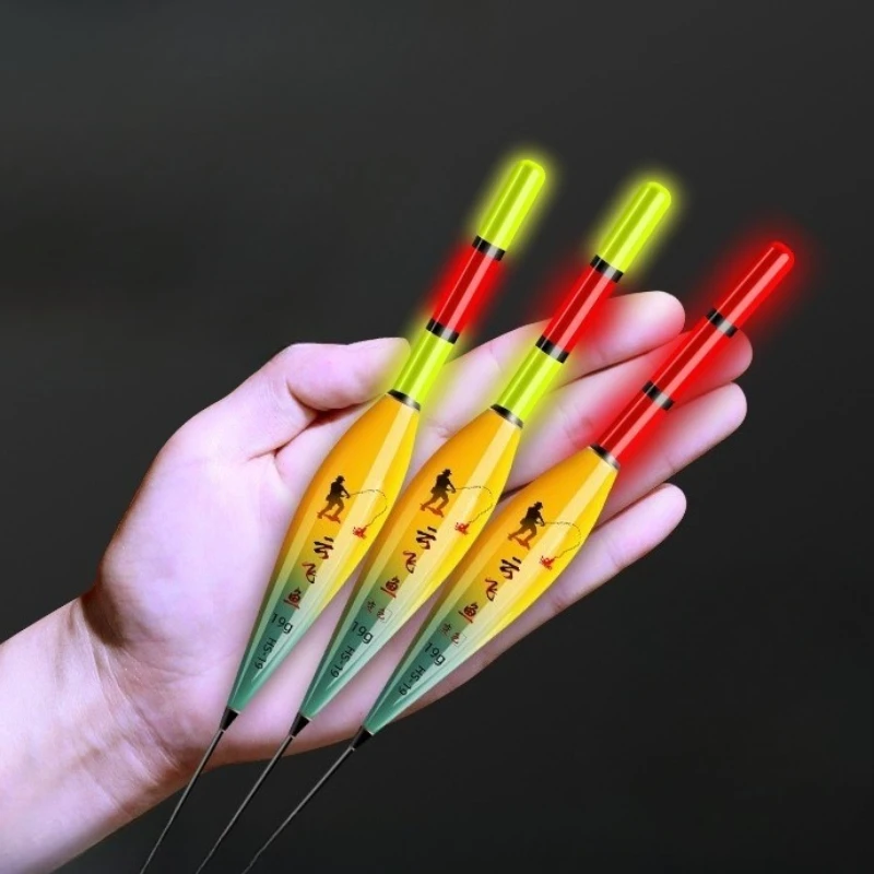

Luminous floating float bite hook color changing rock fishing sliding floating ball digital day and night use bold