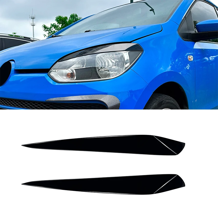 

2Pcs Car Headlight Eyebrows Eyelid Cover Stickers For Volkswagen UP 2011 2012 2013 2014 2015 Body Kit Tuning