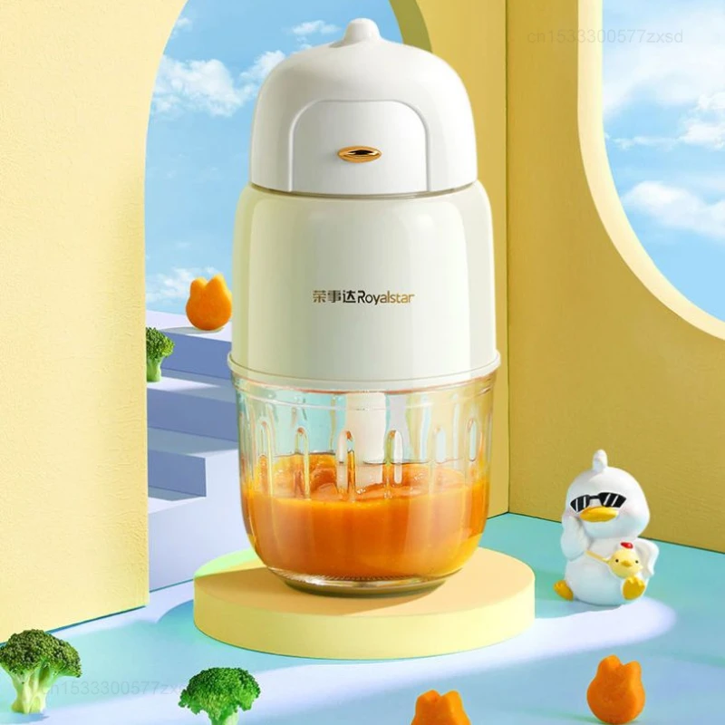 Processador de Alimentos Multifuncional Xiaomi-Royalstar, Liquidificador Portátil, Misturador de Copos, Suplemento Alimentar para Bebés, Máquina de Trituração, 300ml, 220V, 2024