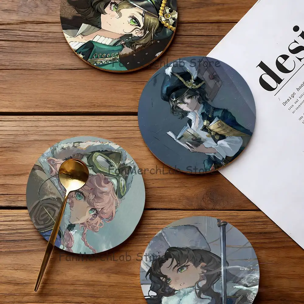 

R-Reverse 1999 Game Wood Coaster Set - Heat Resistant For Tea & Coffee, Home Cafe Decor Holiday Gift