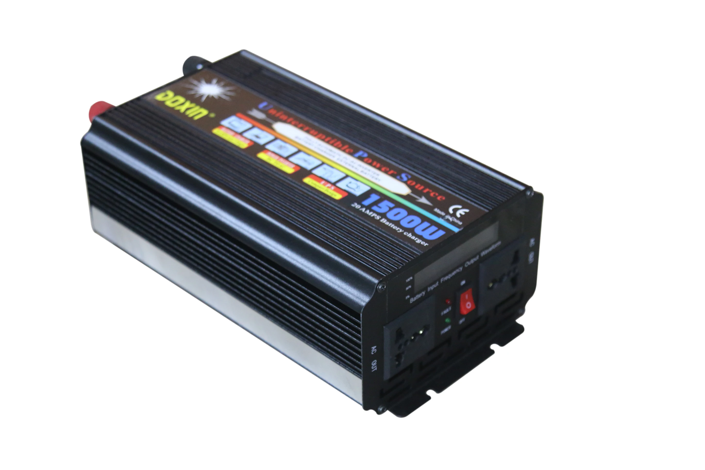 UPS Backup 2KW 2000W DC 12V TO AC 220V 50HZ Modified Wave Inverter with Lifepo4 Battery Charger Quiet and Fast Charging