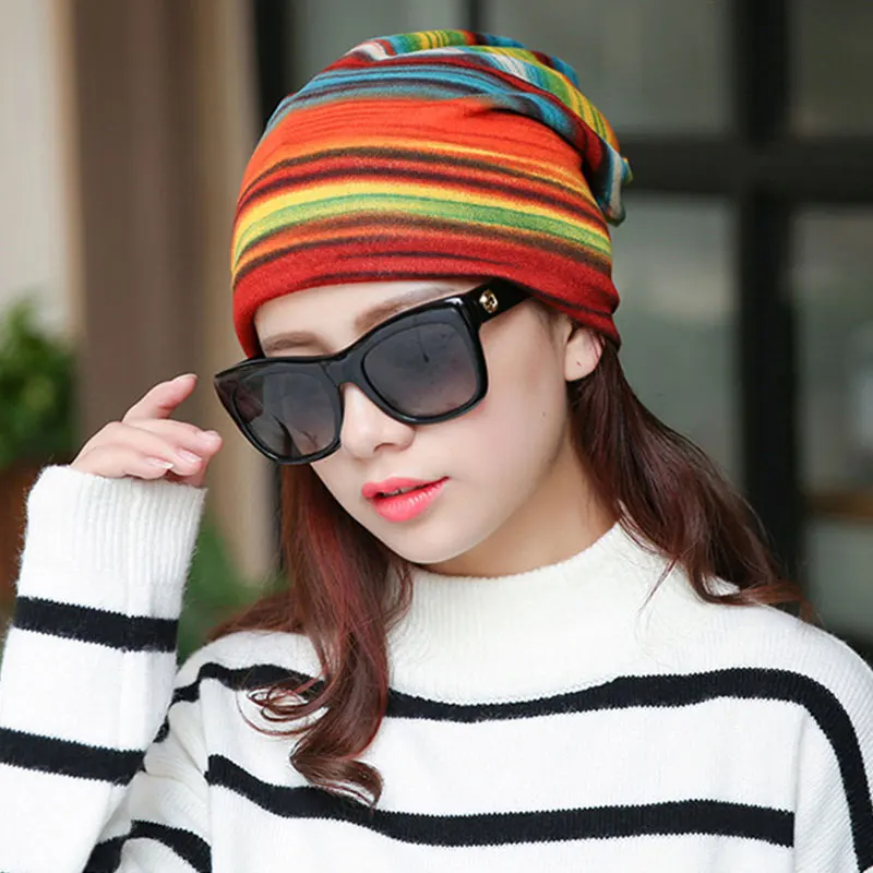 Autumn Winter Beanie Hat Men WomenThin Knitted Hats Skullies Beanies Flannel Warm Bonnet Unisex Multifunction Hedging Cap