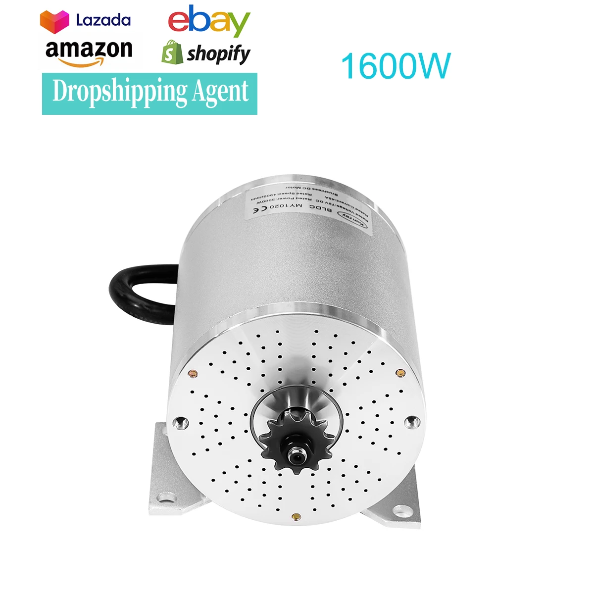 

Kunray 48V 1600W 3900RPM Electric Brushless DC Motor Mounting Bracket for Electric Scooter