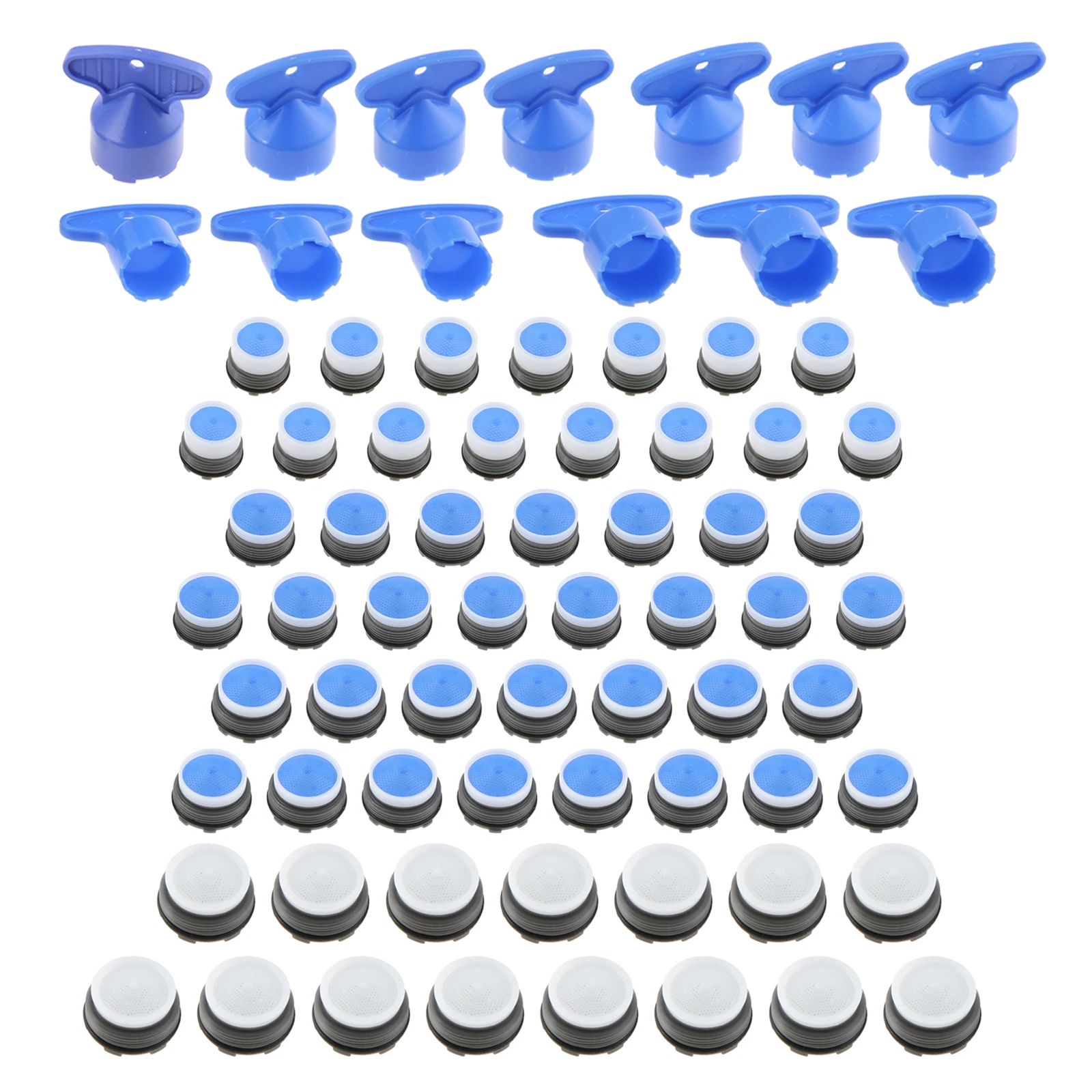 28/20/12 Stück 16,5/18,5/21,5/24mm Wasserhahn-Luftsparer mit 4 Stück Demontagewerkzeug Wassersparender Wasserhahn für Badezimmer Küche Waschbecken