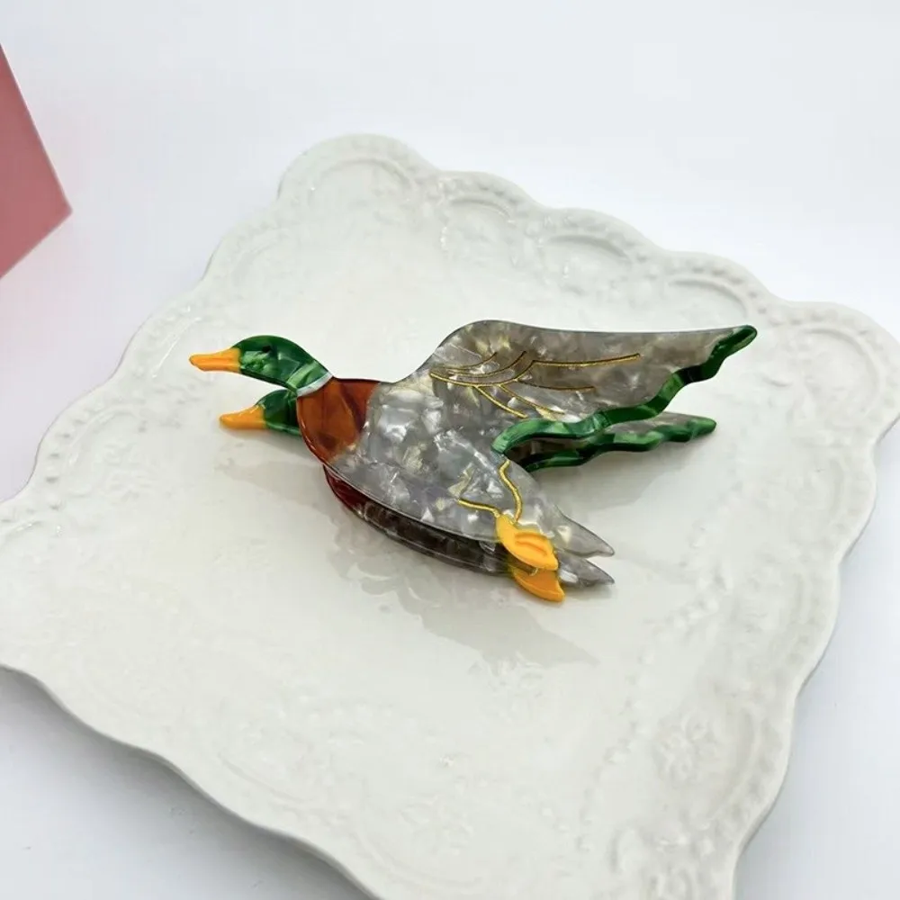 Creative Parrot Acetic Acid Hair Claw Swallow Duck Bird Hair Clip Korean Style Creative Cartoon Animal Shark Clip Daily