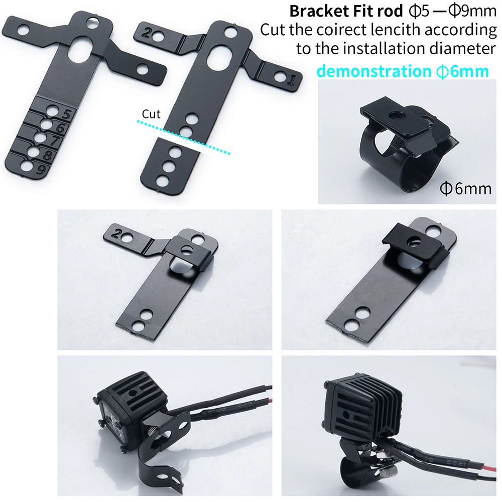 AXSPEED-Spot lumineux LED pour voiture radiocommandée RC AXIAL SCX10 TRtage TRX6 1/10, éclairage de sauna modifié, lampe carrée, pièces de bricolage