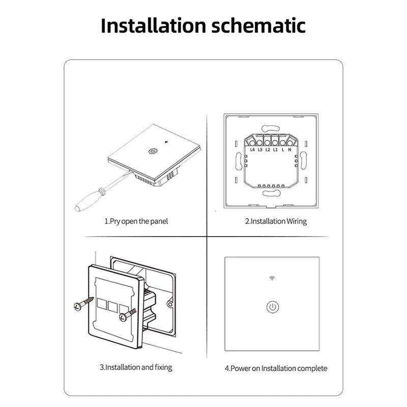 Cerhot homekit wifi interruptor inteligente chave de toque controle siri 1/2/3/4 gang sem necessidade neutra e neutra modo duplo plugue da ue