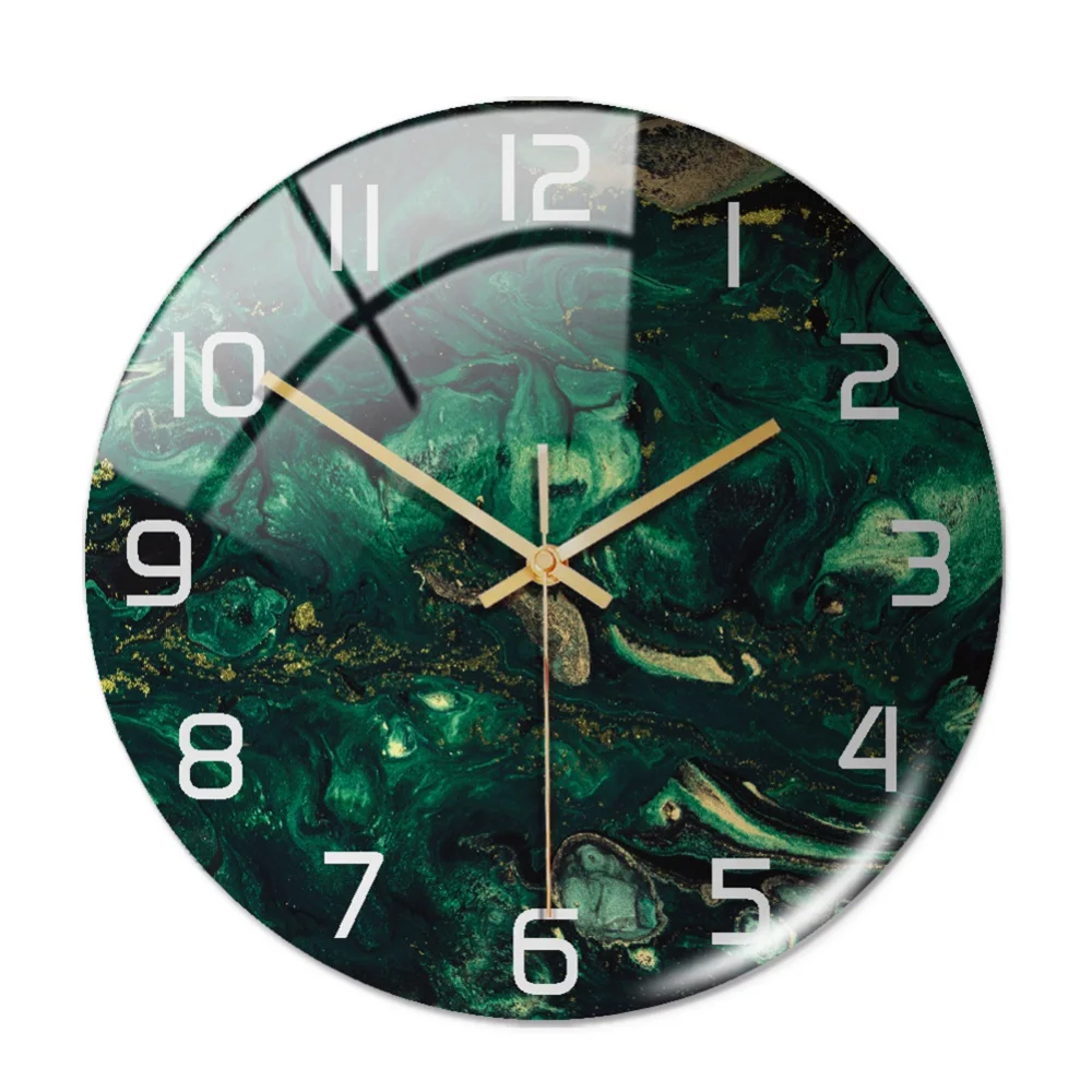 

Luxury 3D Acrylic Black Gold Marble Pattern Wall Adhesive Clock Metal Needle Silent Clock Mechanism Modern Living Room Home Deco