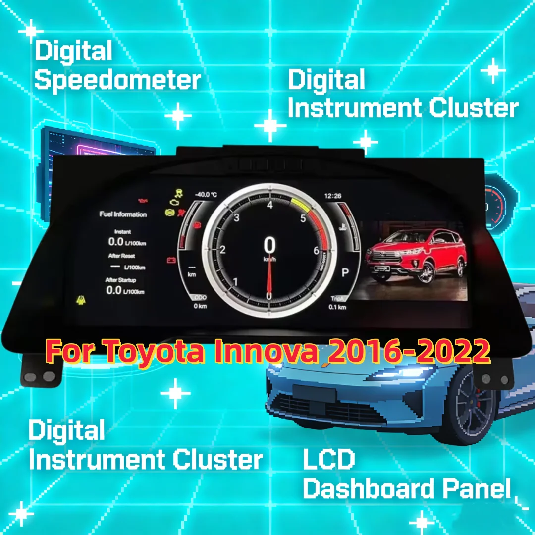 

Цифровая приборная панель LCD для Toyota Innova 2016-2022: Виртуальный кластер, панель приборов, специализированная панель скорости
