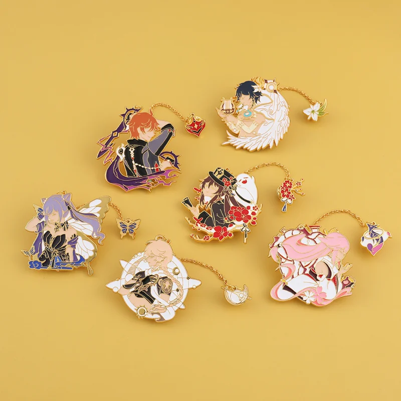 لعبة جينشين إمباكت كايديهارا كازوها فينتي تارتاليا ياي ميكو ميدالية معدنية هدية