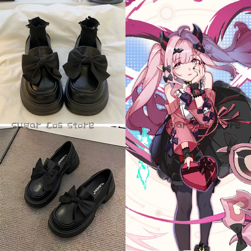 لعبة جديدة هونكاي: Nexus Anima Palayaya أحذية كوسبلاي أحذية سوداء من جلد البولي يوريثان دعائم حفلات الهالوين كرنفال للنساء والرجال #1