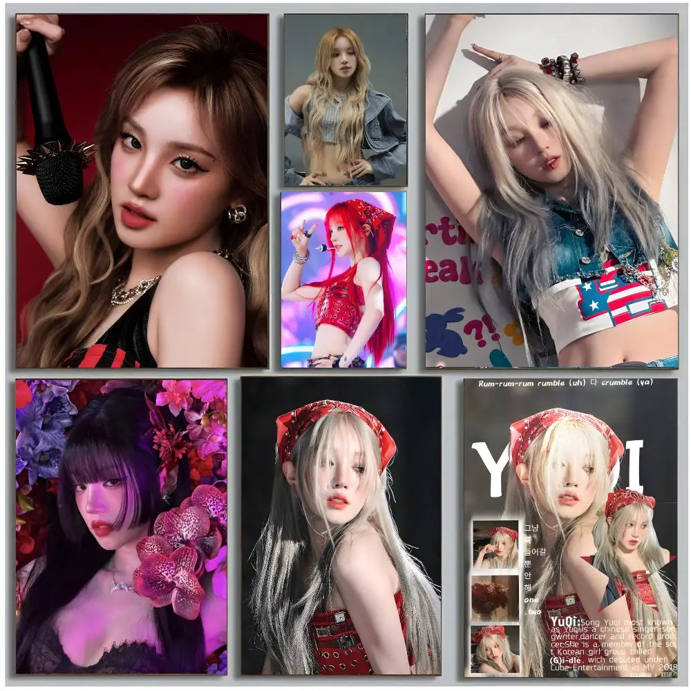idol vocalist Song Yuqi Poster Modern Wall Art Bedroom Living Room Print Unframed