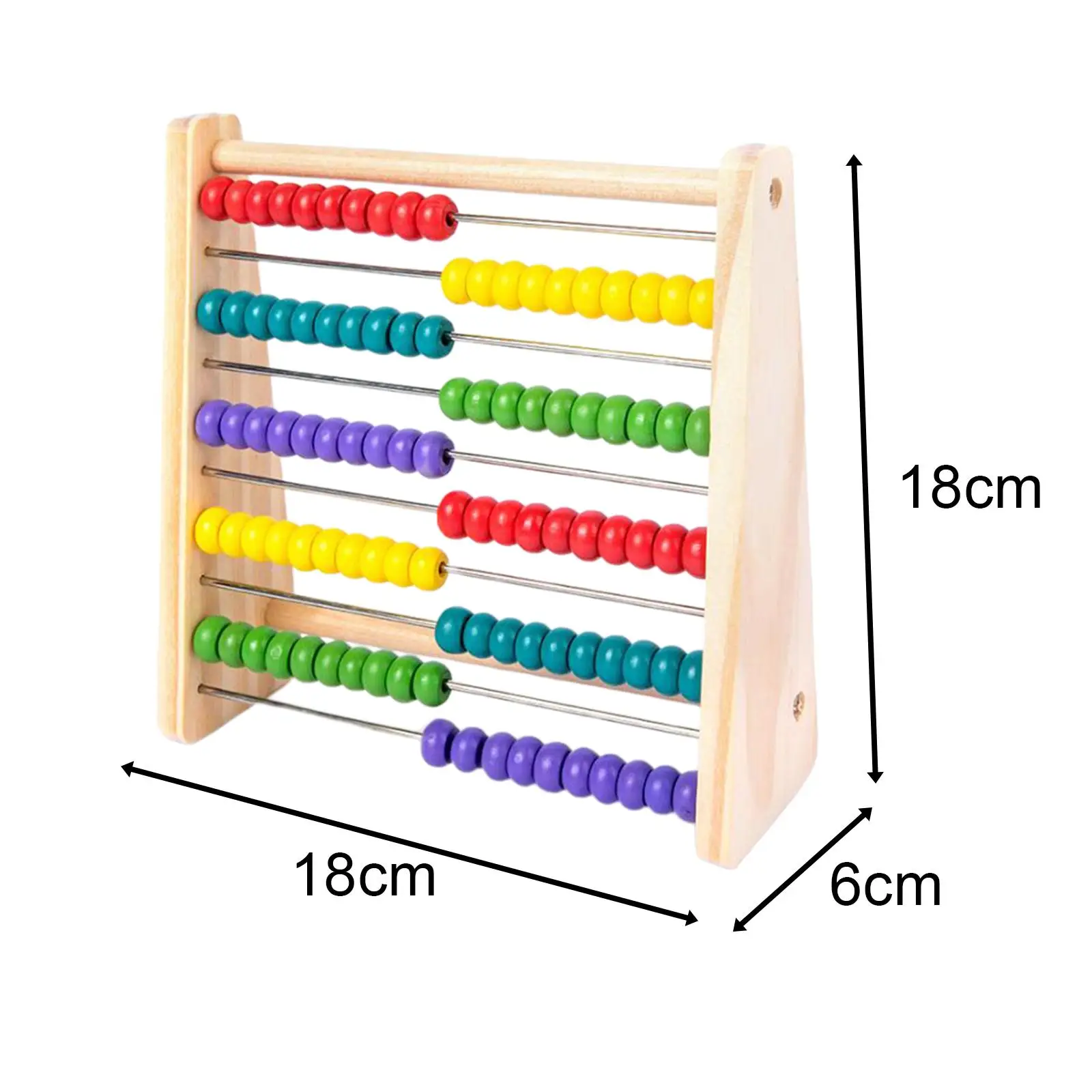 Abaco arcobaleno in legno Conteggio matematico Abaco con perline Sviluppo dell'attività di apprendimento