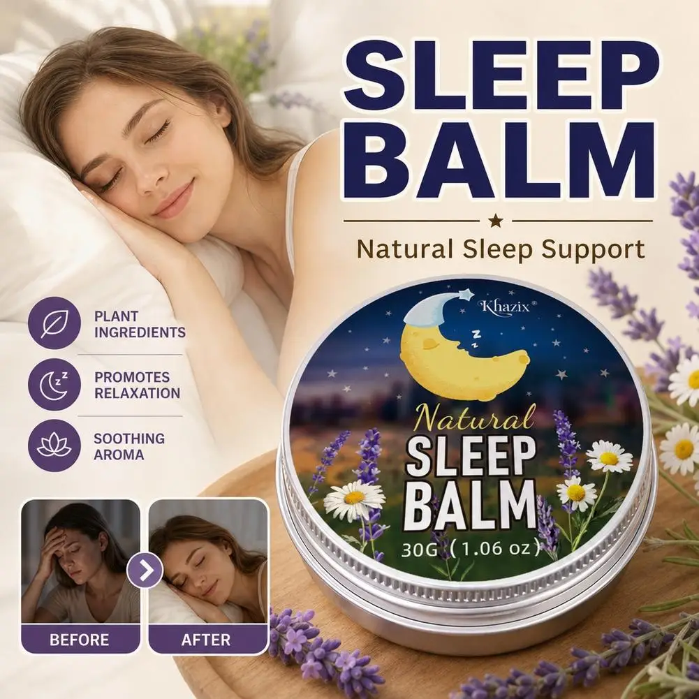 Sleep Balm Lavender Chamomile Nighttime Balm Calming Aroma Smooth Skin Friendly Pocket Size for Bedtime Routine Trave ﻿