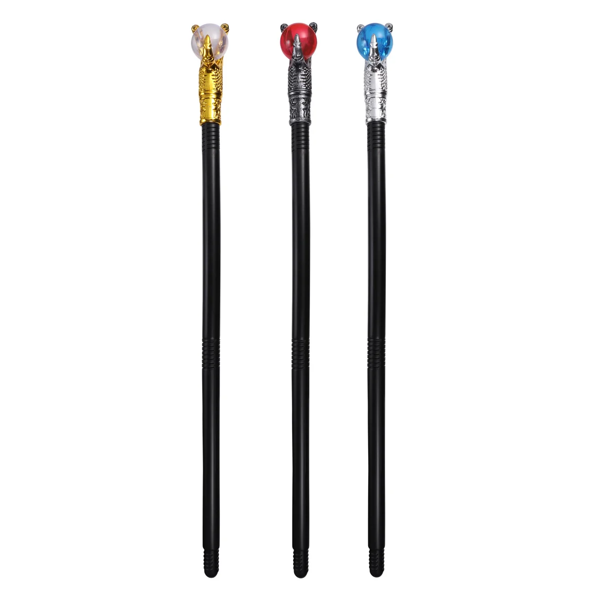

3 pcs Plastic Scepter Three-Section Decorative Walking Stick For Halloween Costume Accessory Egyptian Cosplay Supplies Party