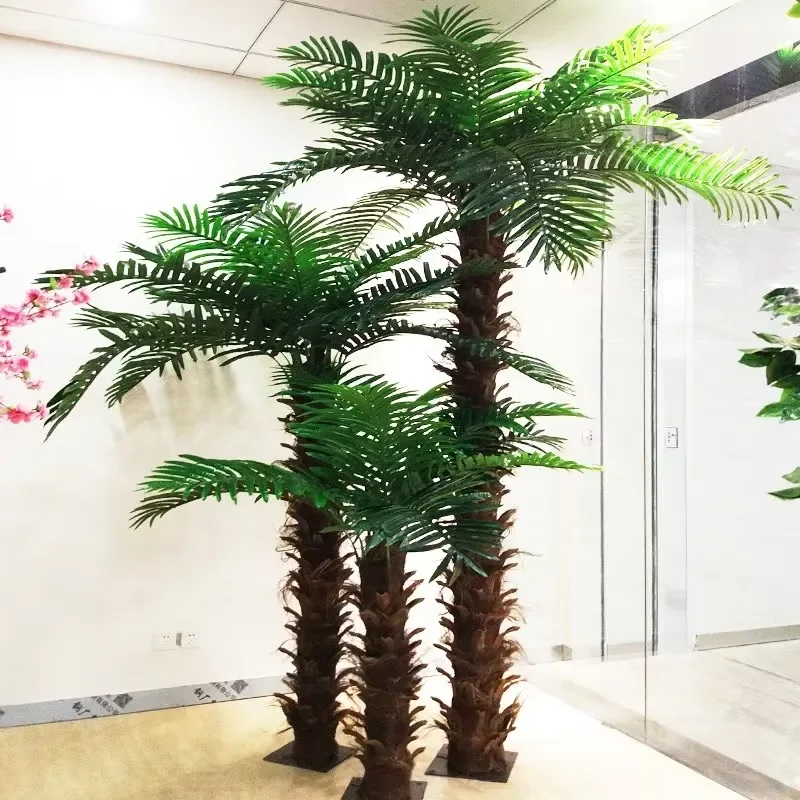 Customised Outdoor Artificial Phoenix Palm Trees with Synthetic Trunks for Commercial Landscaping and Decor