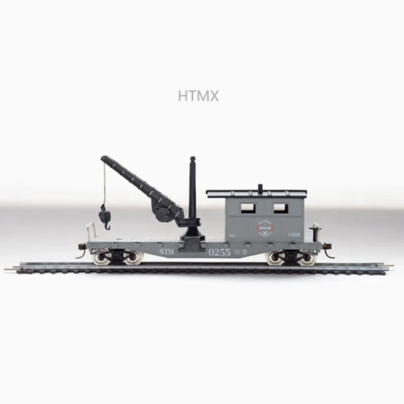 Ho Scale Plastic 1/87 HF 40-Foot Caboose Crane Transport Car Crane 98300 Train Model Sand Table Static Display Adult Collection