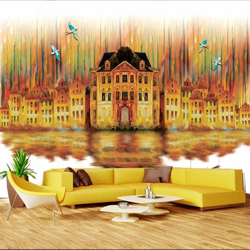 

MU8244 Wallpaper Retro Cave Extension Space Murals Restaurant Cafe Background Wall Decor Waterproof Papel De Parede Sala