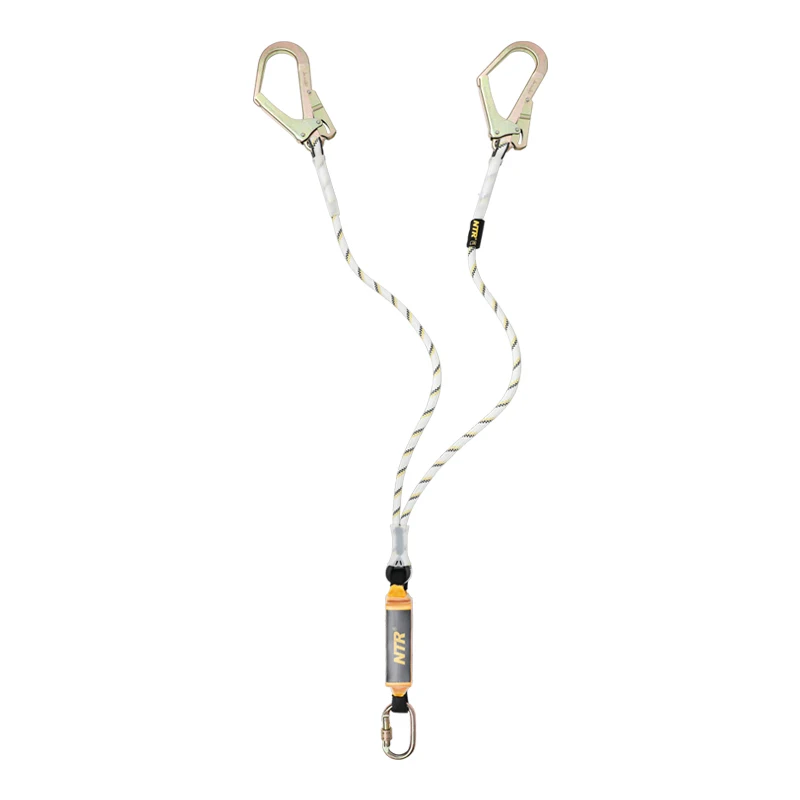 

NTR/Niteri Double Hook Integrated Buffer Lanyard Polyester Fall Protection Safety Rope with CE Certificate
