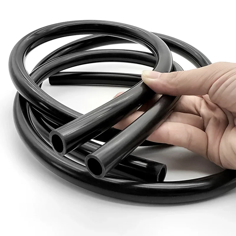 Food Grade Black Silicone Tube ID1-25mm Nontoxic High Temp Resistant Anti-Aging Flexible Hose for Beverage & Water Gas Drinking
