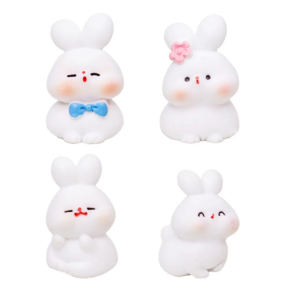 New Resin Grassland Little Rabbit Doll Mini Animal Modeling Microlandscape Toy Decoration DIY Decorations