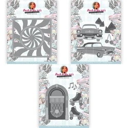 Piggy Craft metal cutting dies cut die mold Vintage car Roller skating Scrapbook paper craft knife mold blade punch stencils