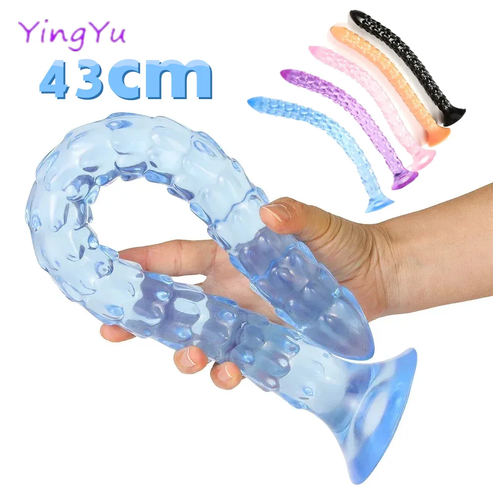 Huge Silicone Long Anal Dildo Realistic Penis Butt Plug Anus Massager Prostatic Massage G-spot Clitoral Stimulator Adult Sex Toy