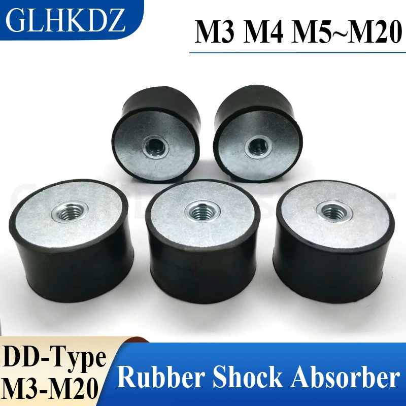 Резиновый амортизатор M3-M20 с женской резьбой, уменьшение шума, антивибрационная изоляция
