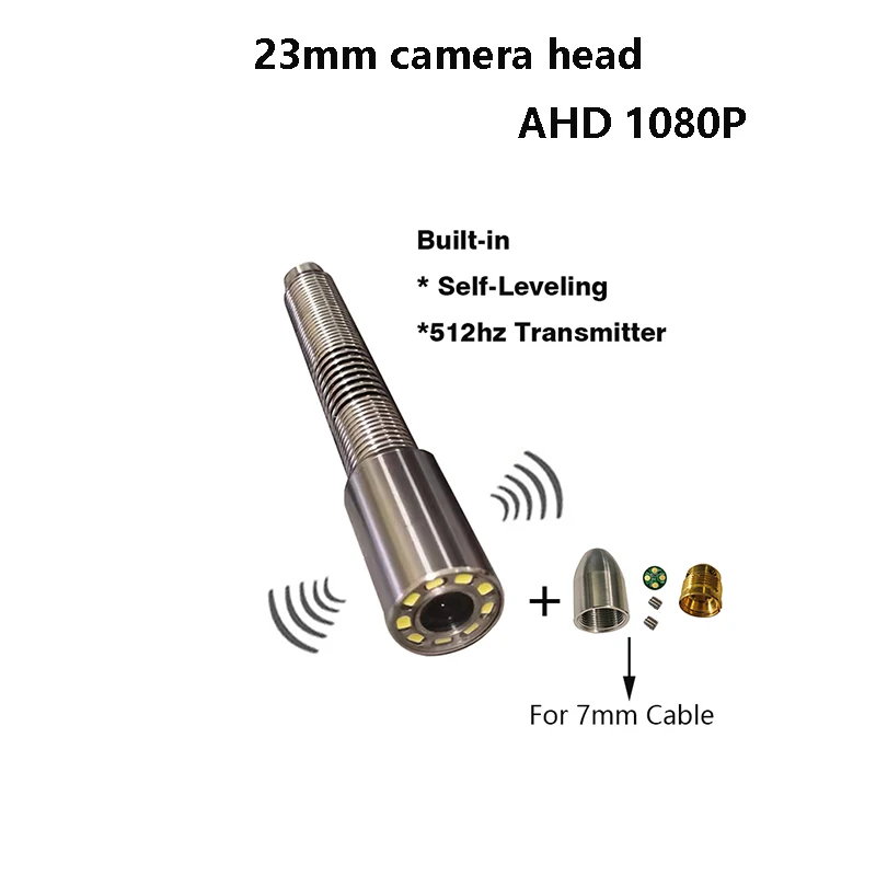 AHD 1080P 23mm camera head For sewer Endoscope