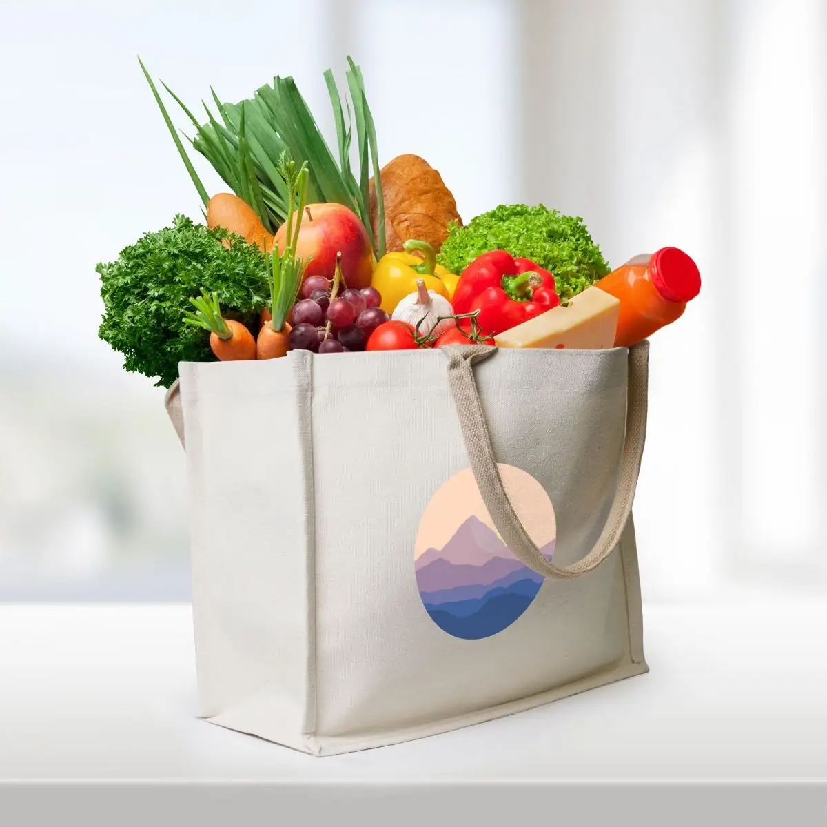 Chill Mountain Horizon Tote Bag custom fabric bag shoping bag shopper bags