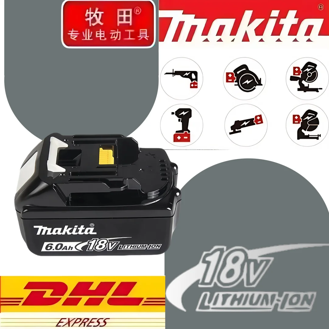 

Новый литиевый аккумулятор Makita 18 В BL1850B 6,0 Ач для замены электроинструментов LXT/TD173D/BL1830/BL1860/TW251D/TD251DZ