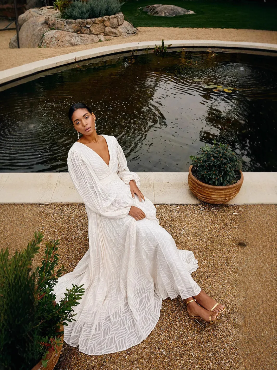 Sexy V-neck Lantern Sleeve Temperament Dress Women Fashion Jacquard Solid Loose Party Dress Elegant Draped Evening Long Dresses