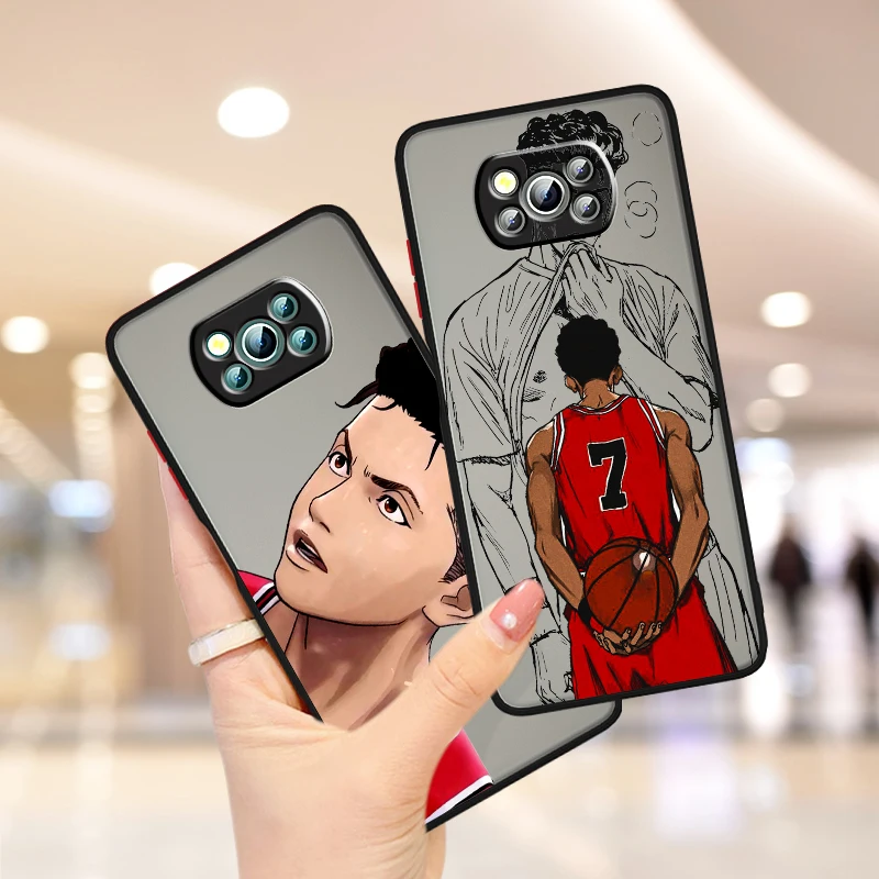 

Slam Dunk Football Basketball Frosted Translucent For Xiaomi Mi Poco X5 X4 X3 M6 M5S M5 M4 M3 F5 F4 F3 GT Pro 5G Funda