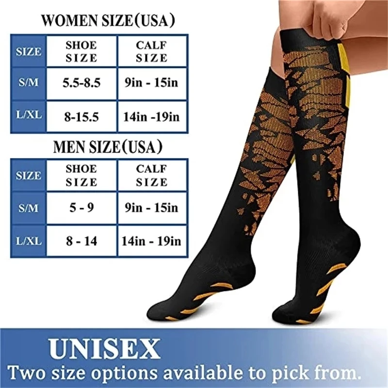 Professional Compression Socks, Relieve Calf Muscle Fatigue, Gently Promote Blood Circulation, Six Colors Available Unisex