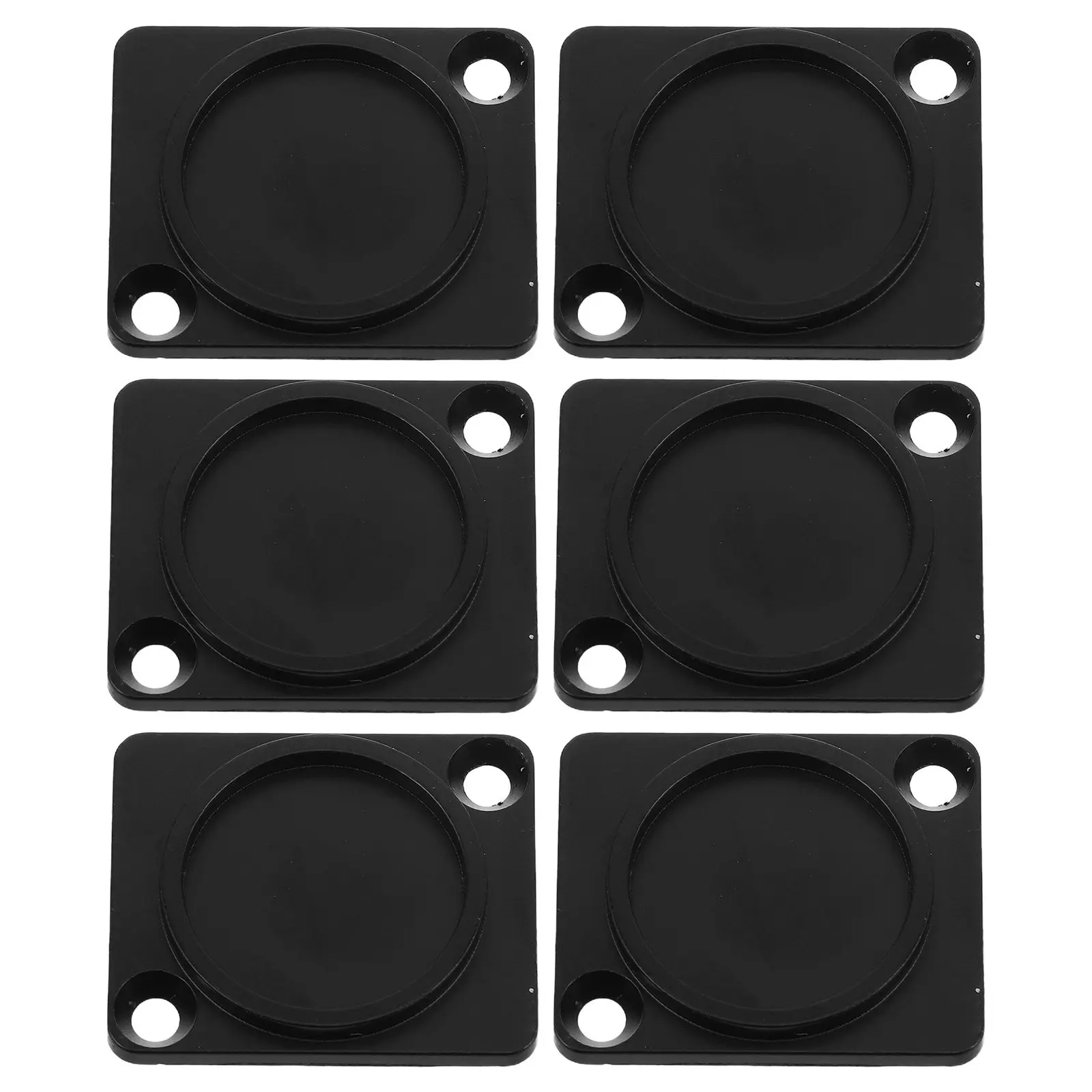 6Pcs Heavy-Duty Metal Blank Plate for Audio Rack Mount Xlr Connectors Chassis Cover Speaker Wire Connector Dust Guard Accessory