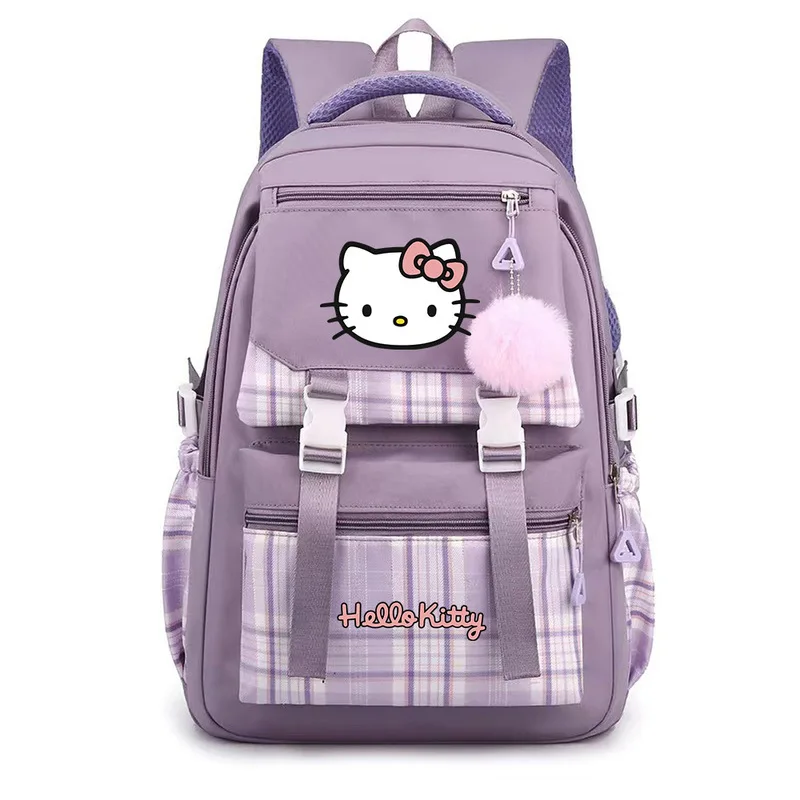 حقيبة ظهر Hellokitty Hello Kitty الجديدة للنساء يابانية لطيفة للمدرسة الابتدائية الإعدادية حقيبة مدرسية ذات سعة كبيرة