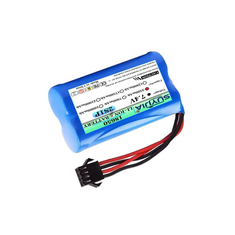 7.4V 3500mAh 2S1P 18650 Rechargeable Li-ion Battery Pack, SM Plug, for Power Tools, Massagers, Air Purifiers, Smart Cups