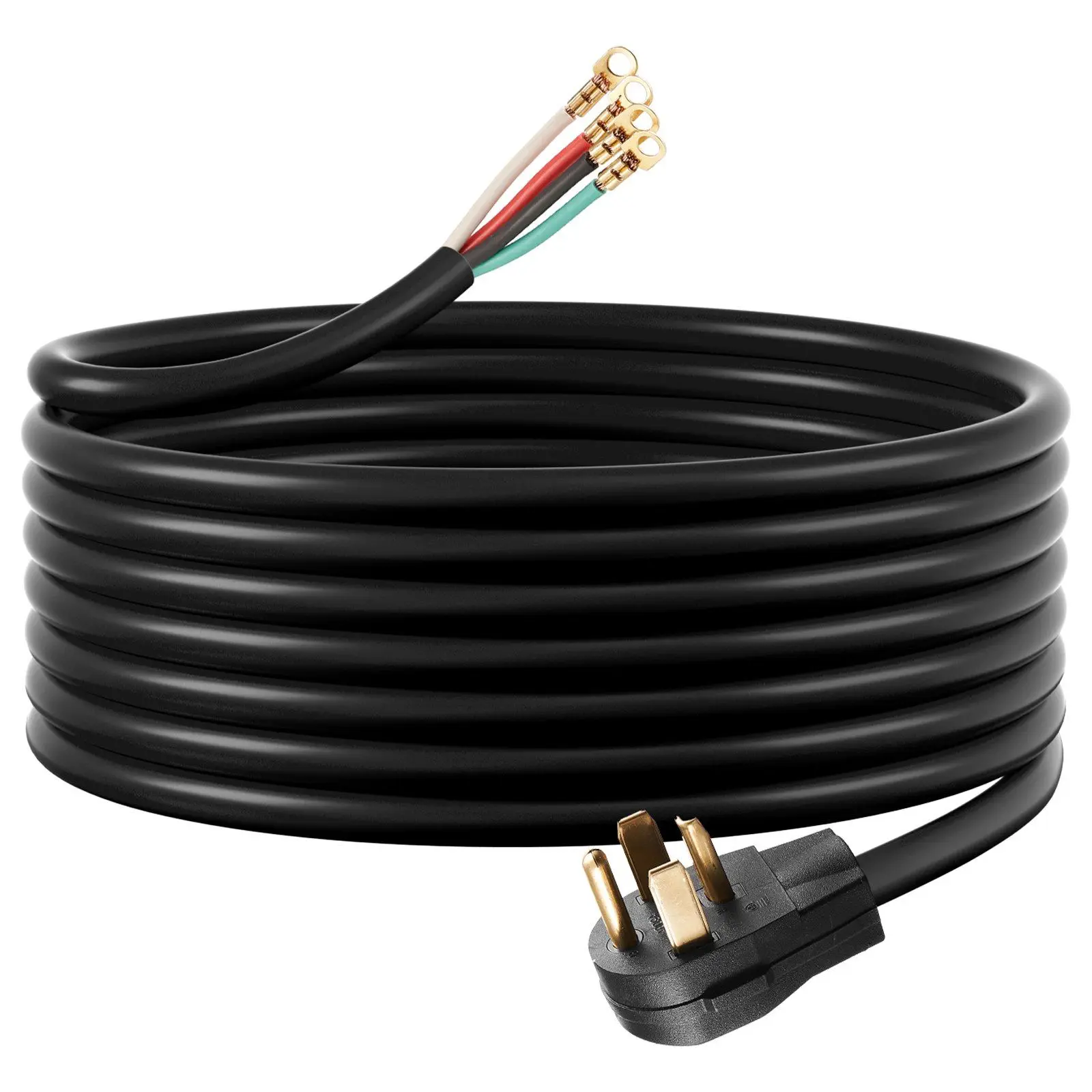 

Шнур питания для сушильной машины длиной 10 футов, 4-контактный шнур для сушильной машины NEMA 14–30P с разъемами для ушков