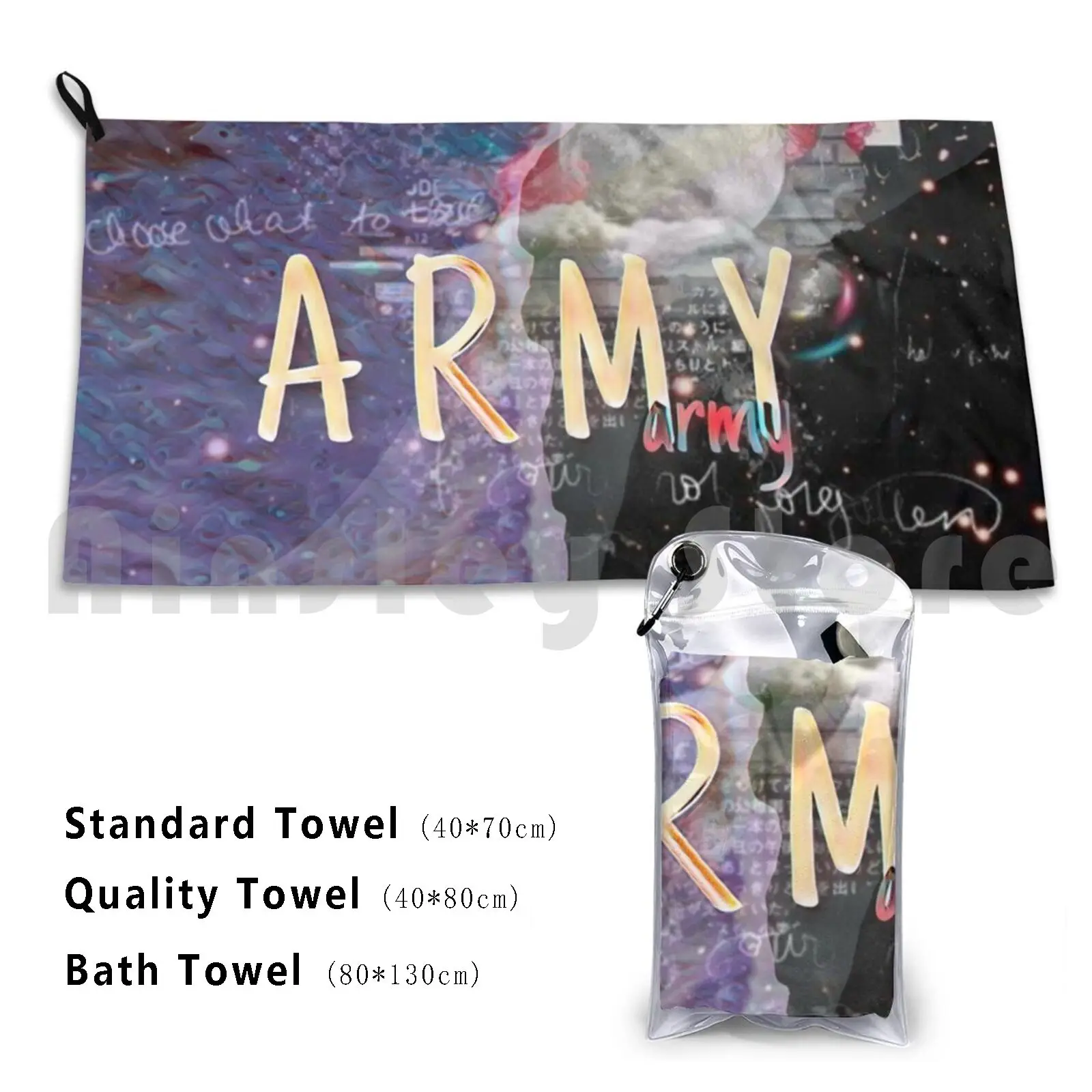 Army Custom Towel Bath Towel Army K Pop Moon